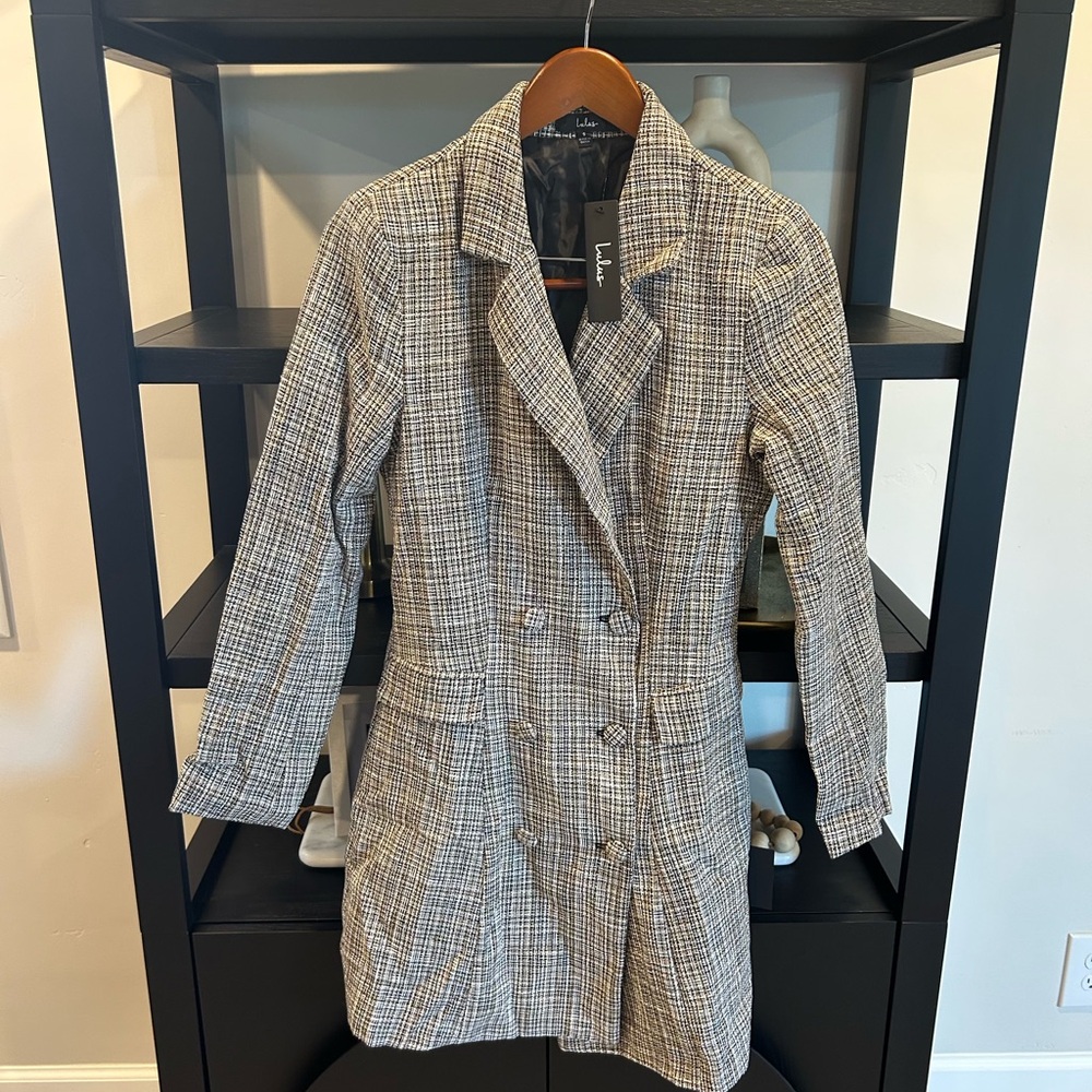 New with tags. Lulus Plaid Double-Breasted Women's Coat